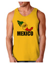 Mexico Outline - Mexican Flag - Mexico Text Loose Tank Top by TooLoud-Loose Tank Top-TooLoud-Gold-Small-Davson Sales
