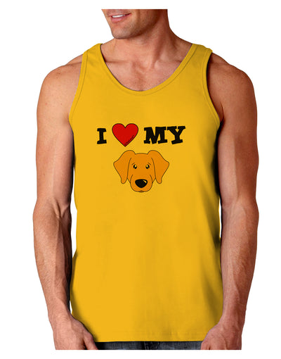 I Heart My - Cute Yellow Labrador Retriever Dog Loose Tank Top by TooLoud-Loose Tank Top-TooLoud-Gold-Small-Davson Sales