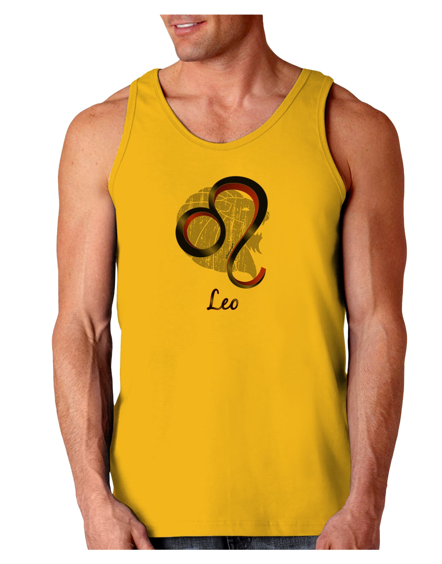 Leo Symbol Loose Tank Top-Loose Tank Top-TooLoud-Gold-Small-Davson Sales