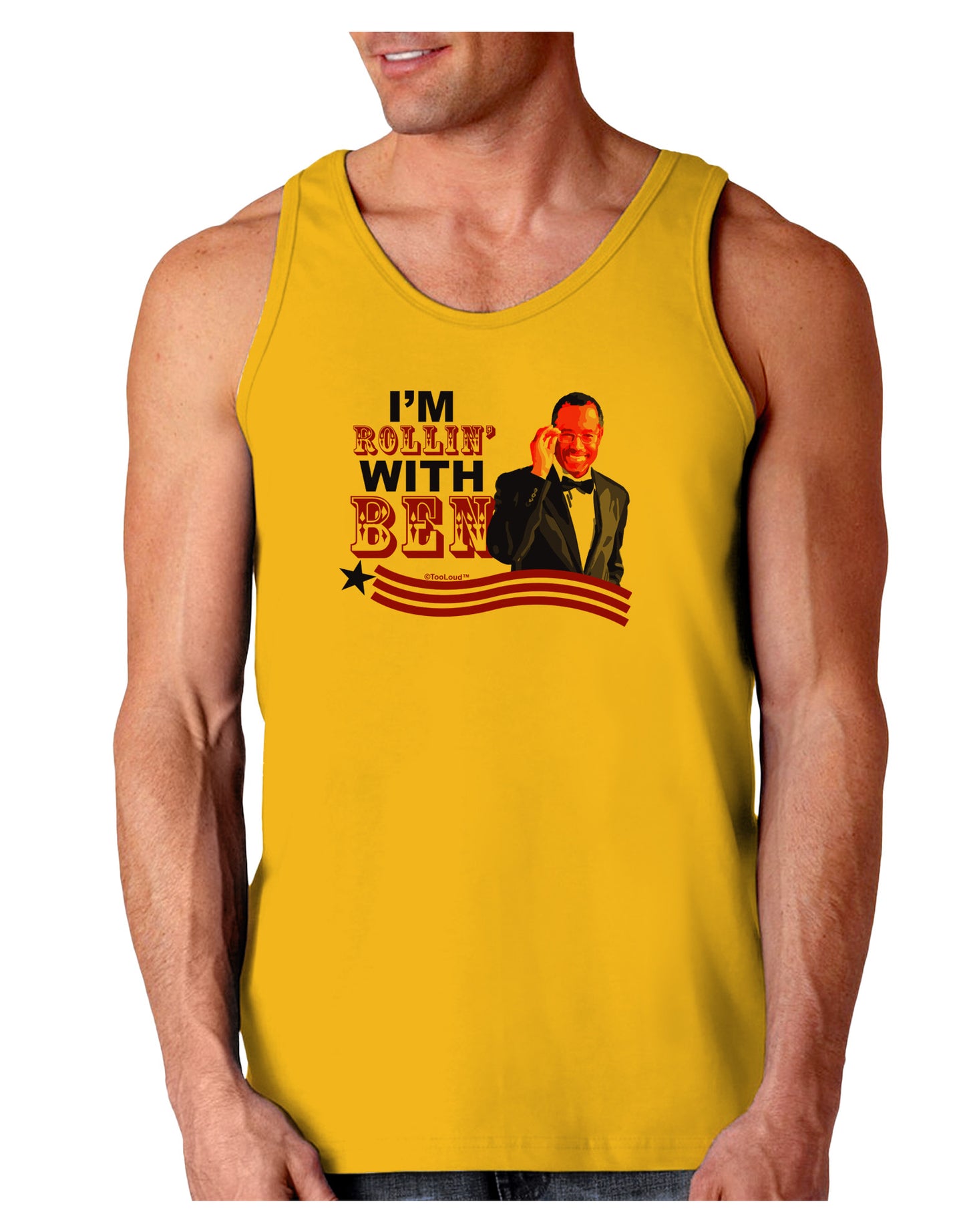 Rollin' With Ben Loose Tank Top-Loose Tank Top-TooLoud-Gold-Small-Davson Sales