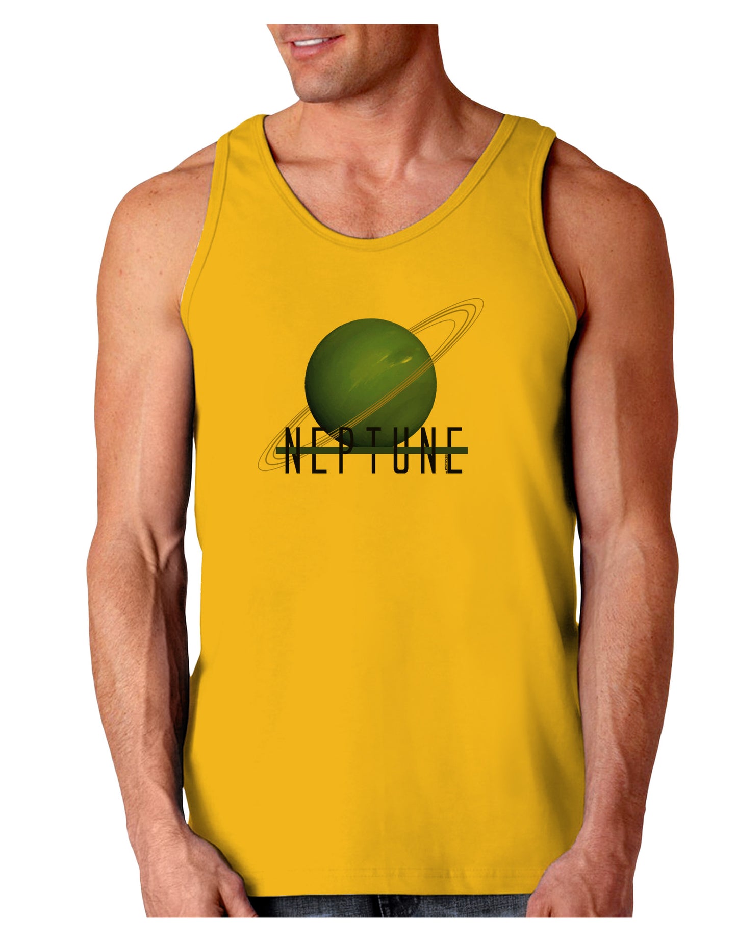 Planet Neptune Text Loose Tank Top-Loose Tank Top-TooLoud-Gold-Small-Davson Sales