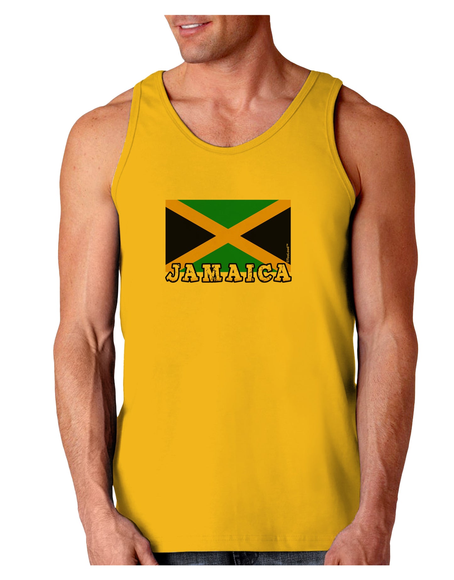 Jamaica Flag Loose Tank Top-Loose Tank Top-TooLoud-Gold-Small-Davson Sales