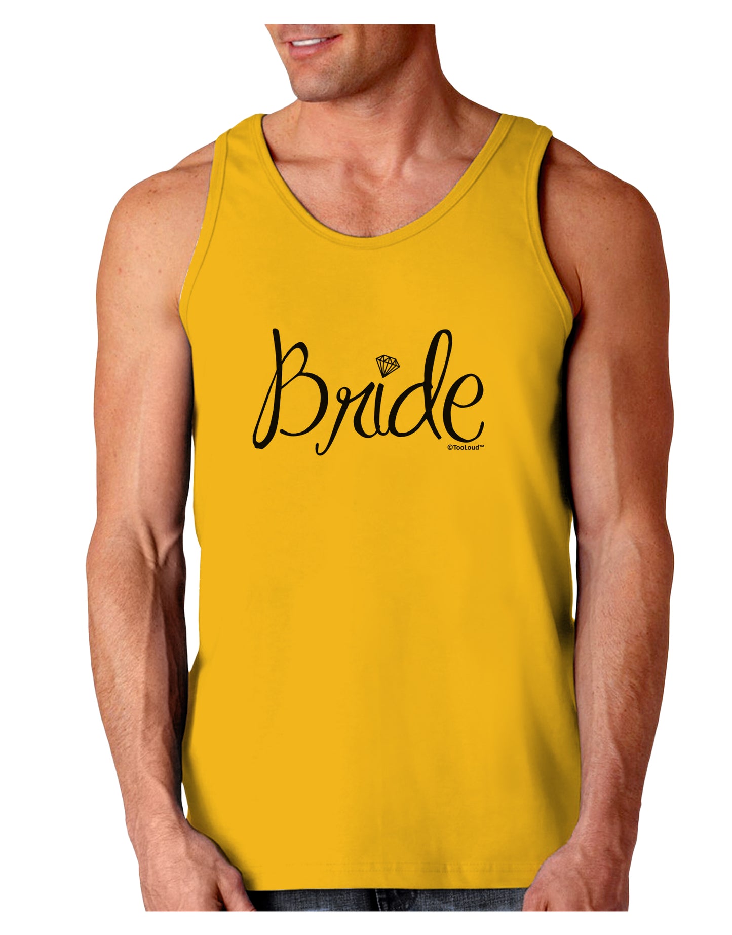 Bride Design - Diamond Loose Tank Top-Loose Tank Top-TooLoud-Gold-Small-Davson Sales