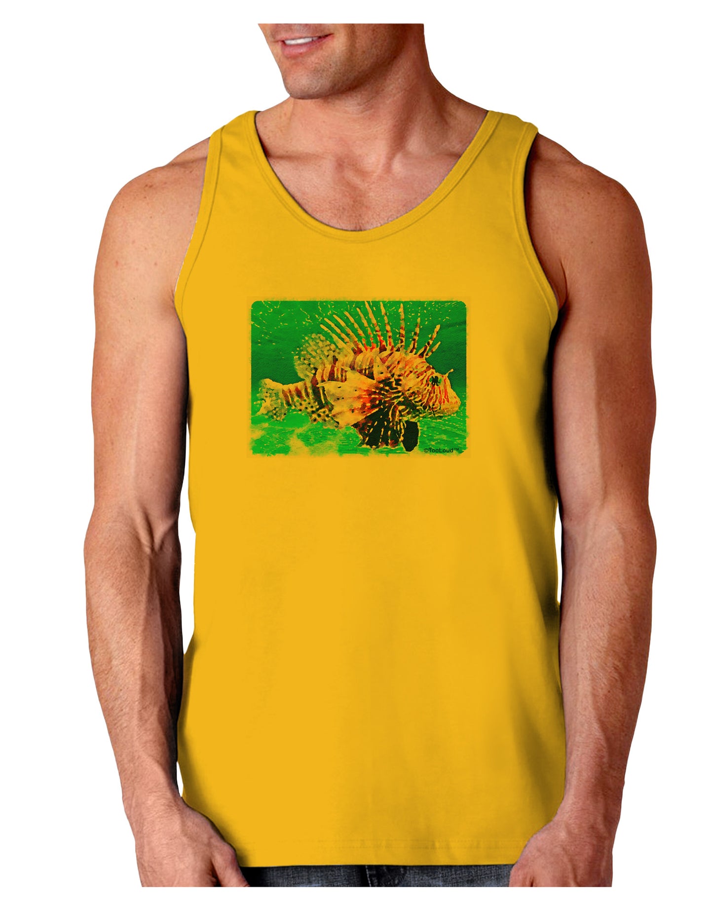 Lionfish in Watercolor Loose Tank Top by-Loose Tank Top-TooLoud-Gold-Small-Davson Sales