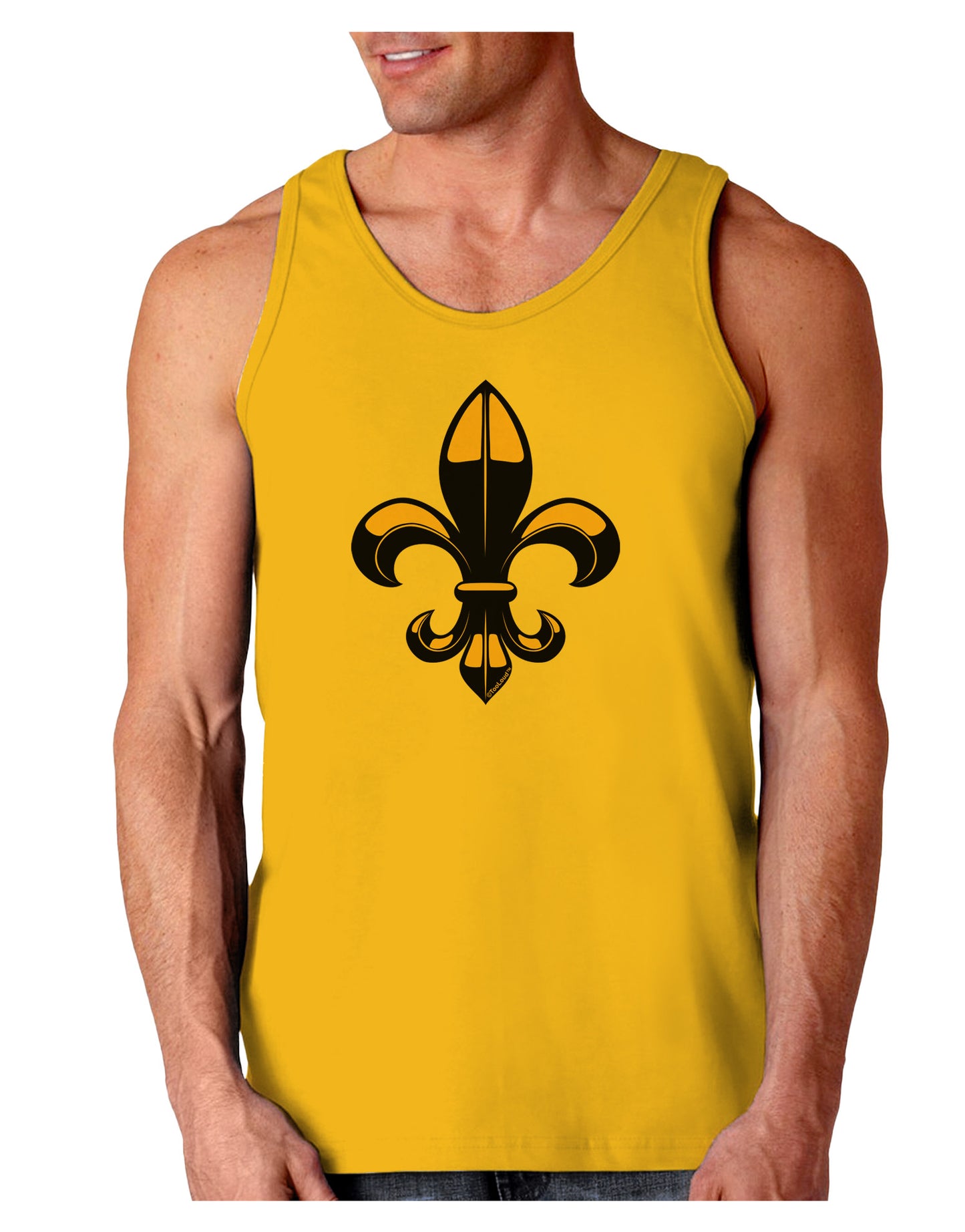 Golden Fleur de Lis Loose Tank Top-Loose Tank Top-TooLoud-Gold-Small-Davson Sales