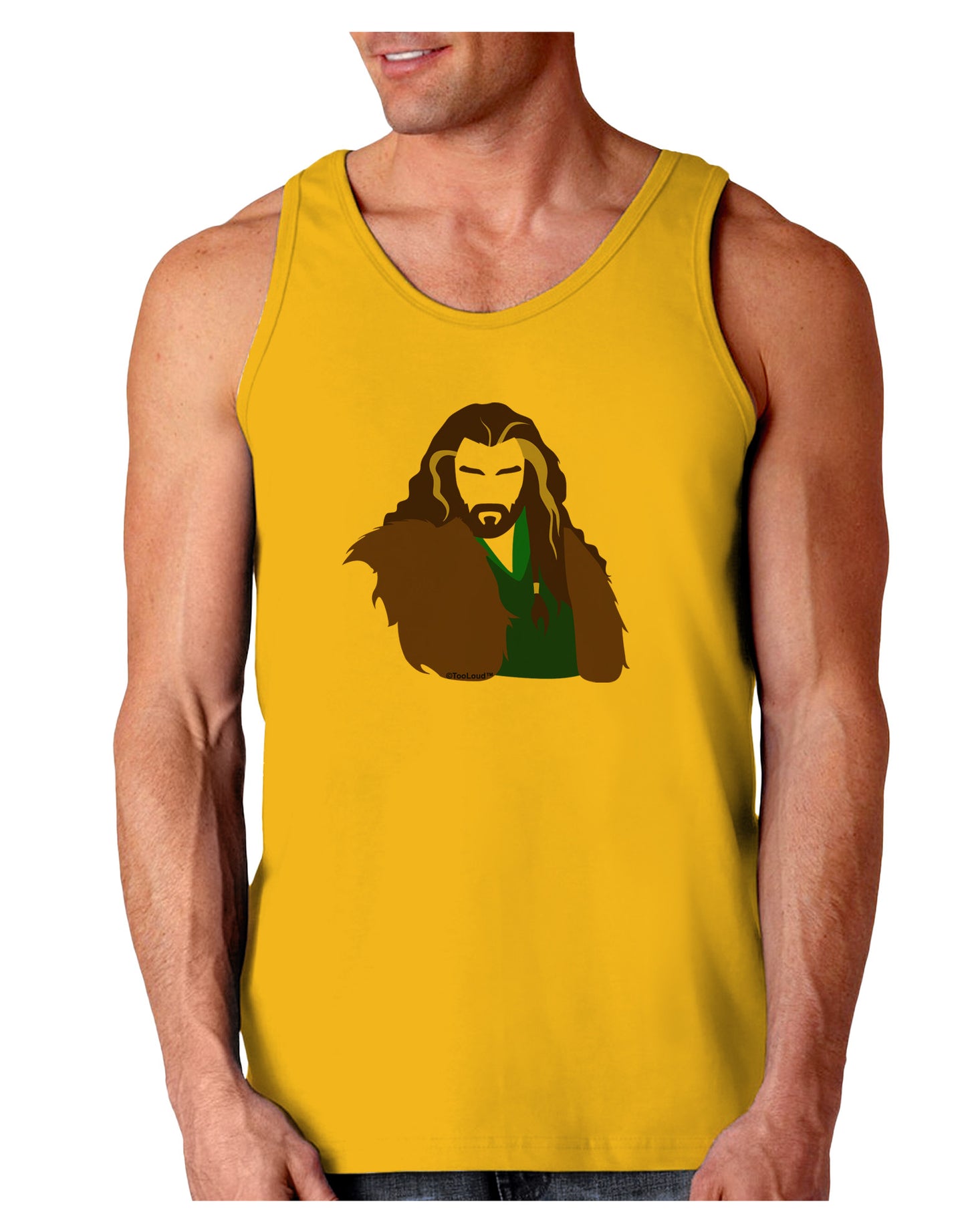 Dwarf King Loose Tank Top-Loose Tank Top-TooLoud-Gold-Small-Davson Sales