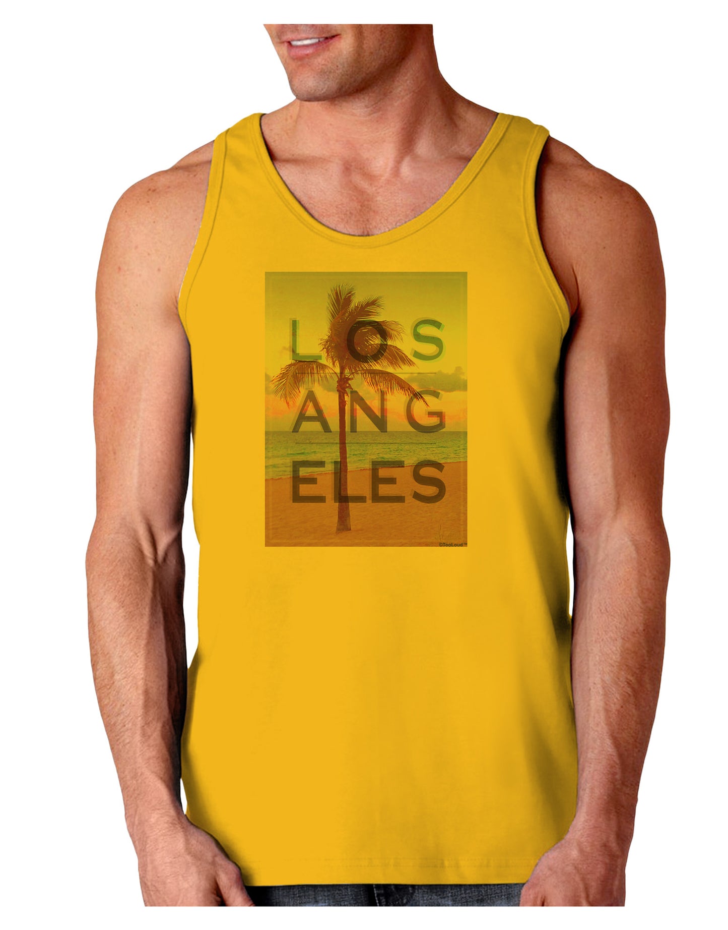 Los Angeles Beach Filter Loose Tank Top-Loose Tank Top-TooLoud-Gold-Small-Davson Sales
