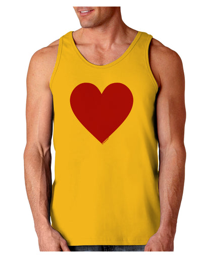 Big Red Heart Valentine's Day Loose Tank Top-Loose Tank Top-TooLoud-Gold-Small-Davson Sales