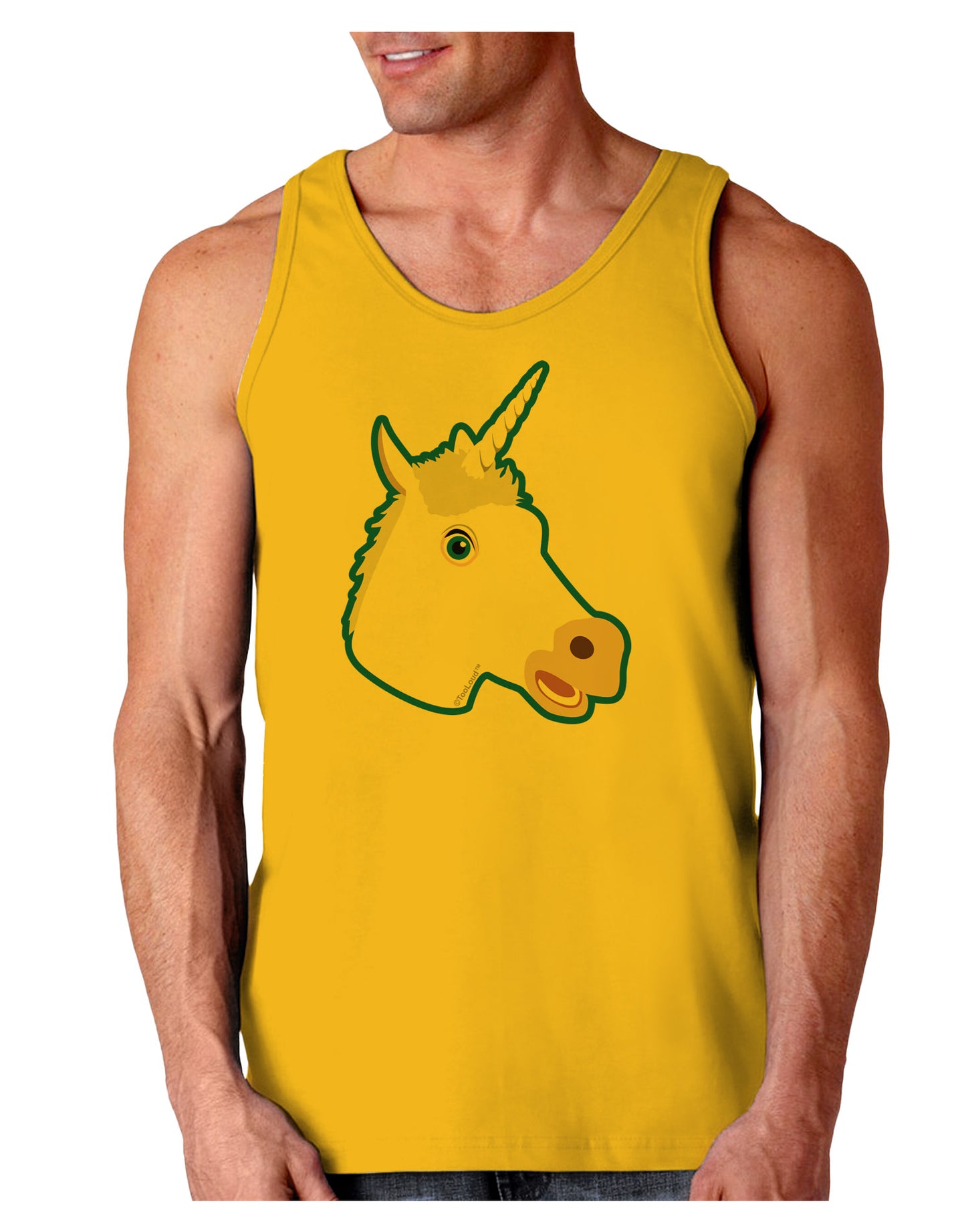 Fanciful Unicorn Loose Tank Top-Loose Tank Top-TooLoud-Gold-Small-Davson Sales