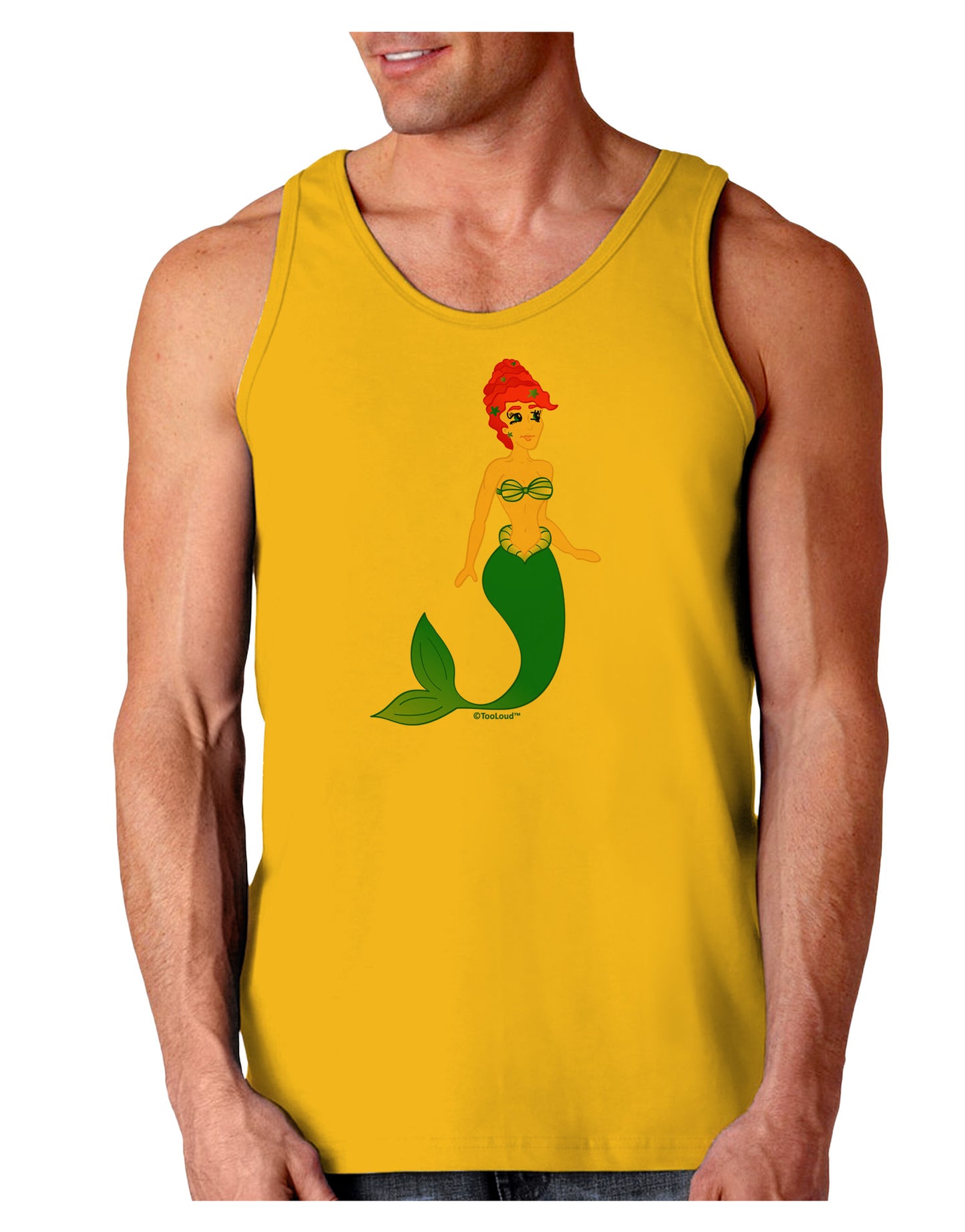 Mermaid Design - Green Loose Tank Top-Loose Tank Top-TooLoud-Gold-Small-Davson Sales
