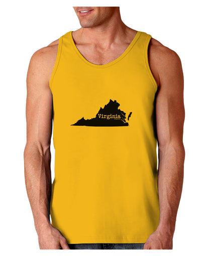 Virginia - United States Shape Loose Tank Top by TooLoud-Loose Tank Top-TooLoud-Gold-Small-Davson Sales