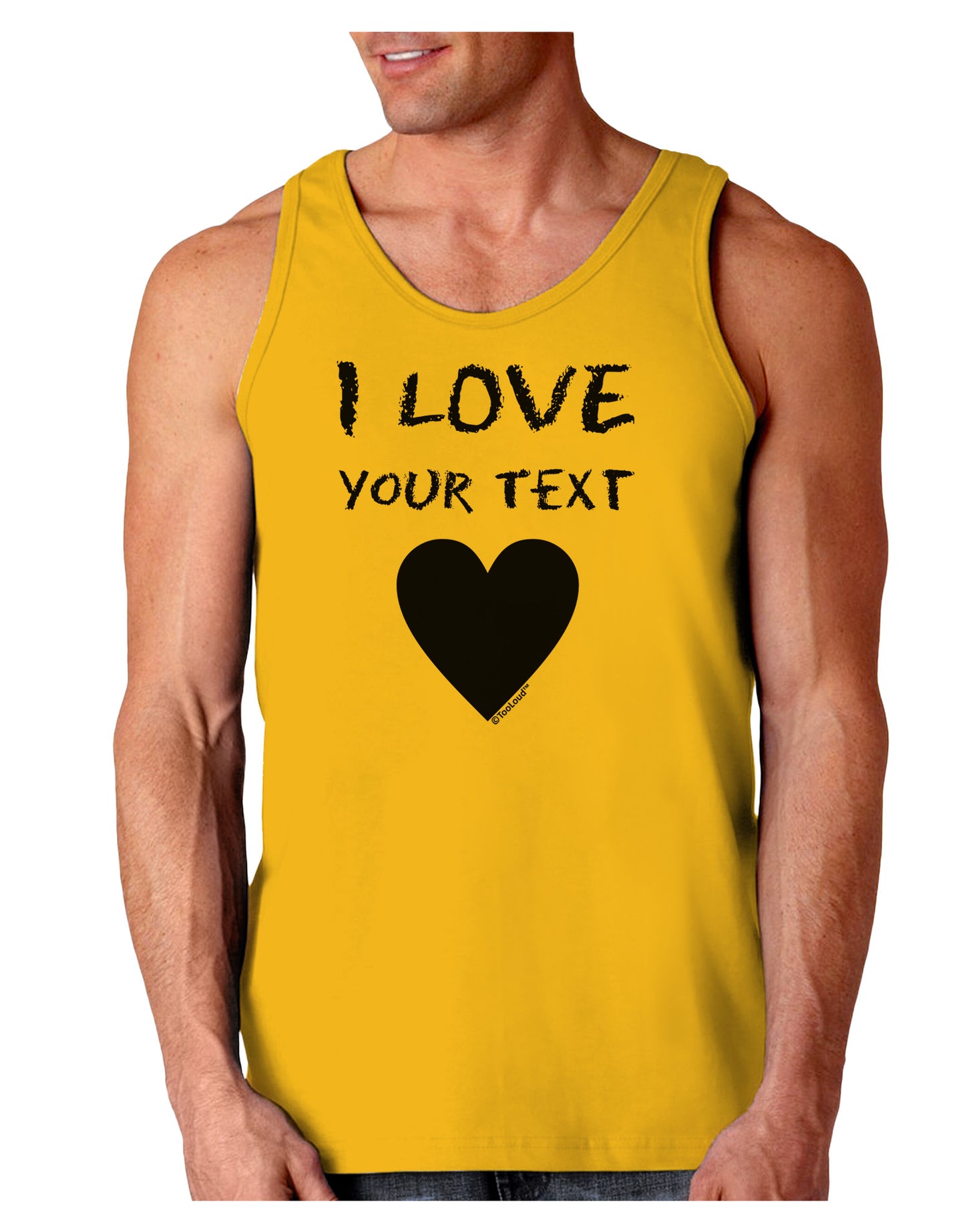 Personalized I Love Customized Loose Tank Top-Loose Tank Top-TooLoud-Gold-Small-Davson Sales