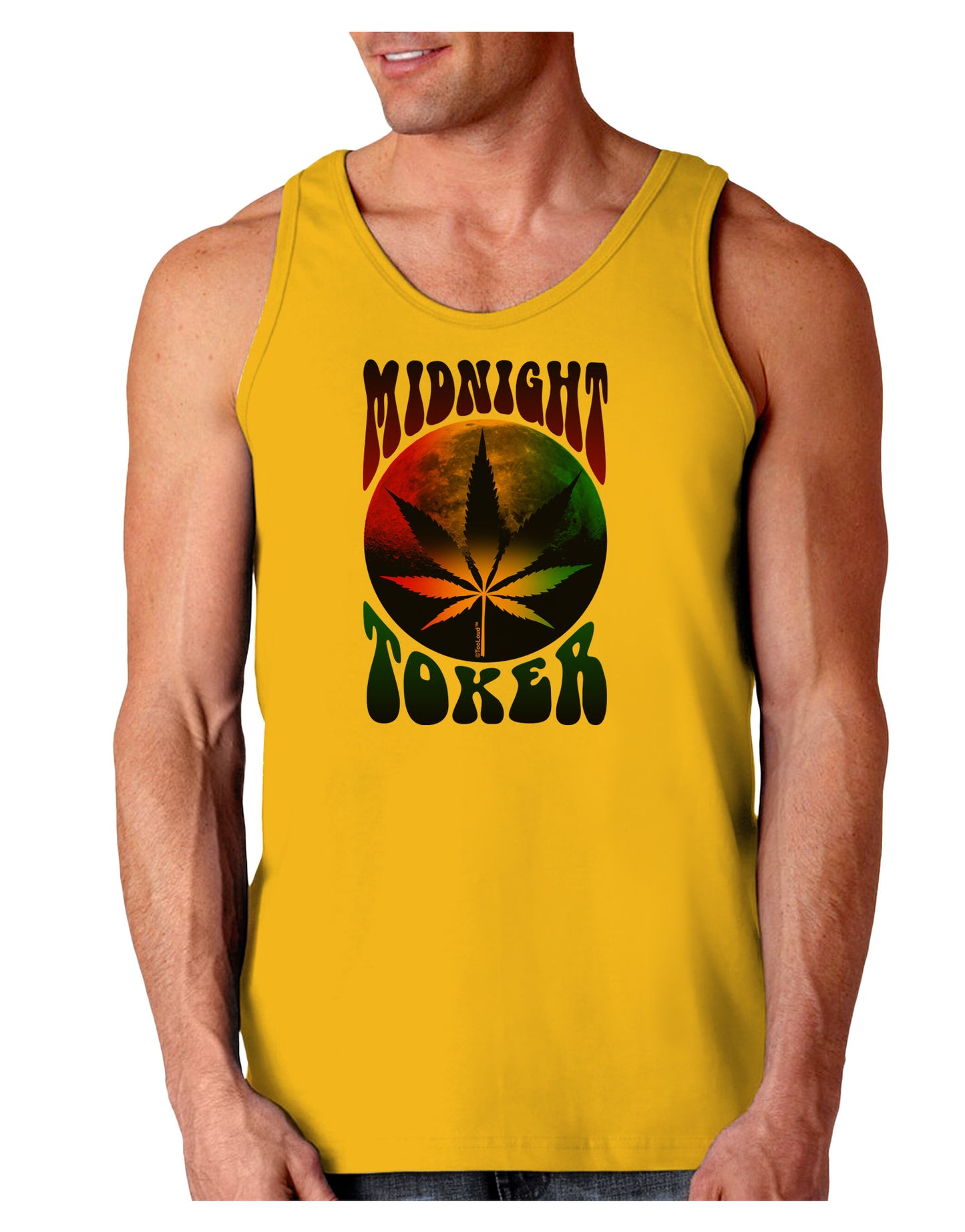 Midnight Toker Marijuana Loose Tank Top-Loose Tank Top-TooLoud-Gold-Small-Davson Sales