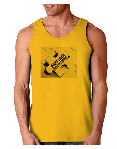 Autism Awareness - Puzzle Black & White Loose Tank Top-Loose Tank Top-TooLoud-Gold-Small-Davson Sales