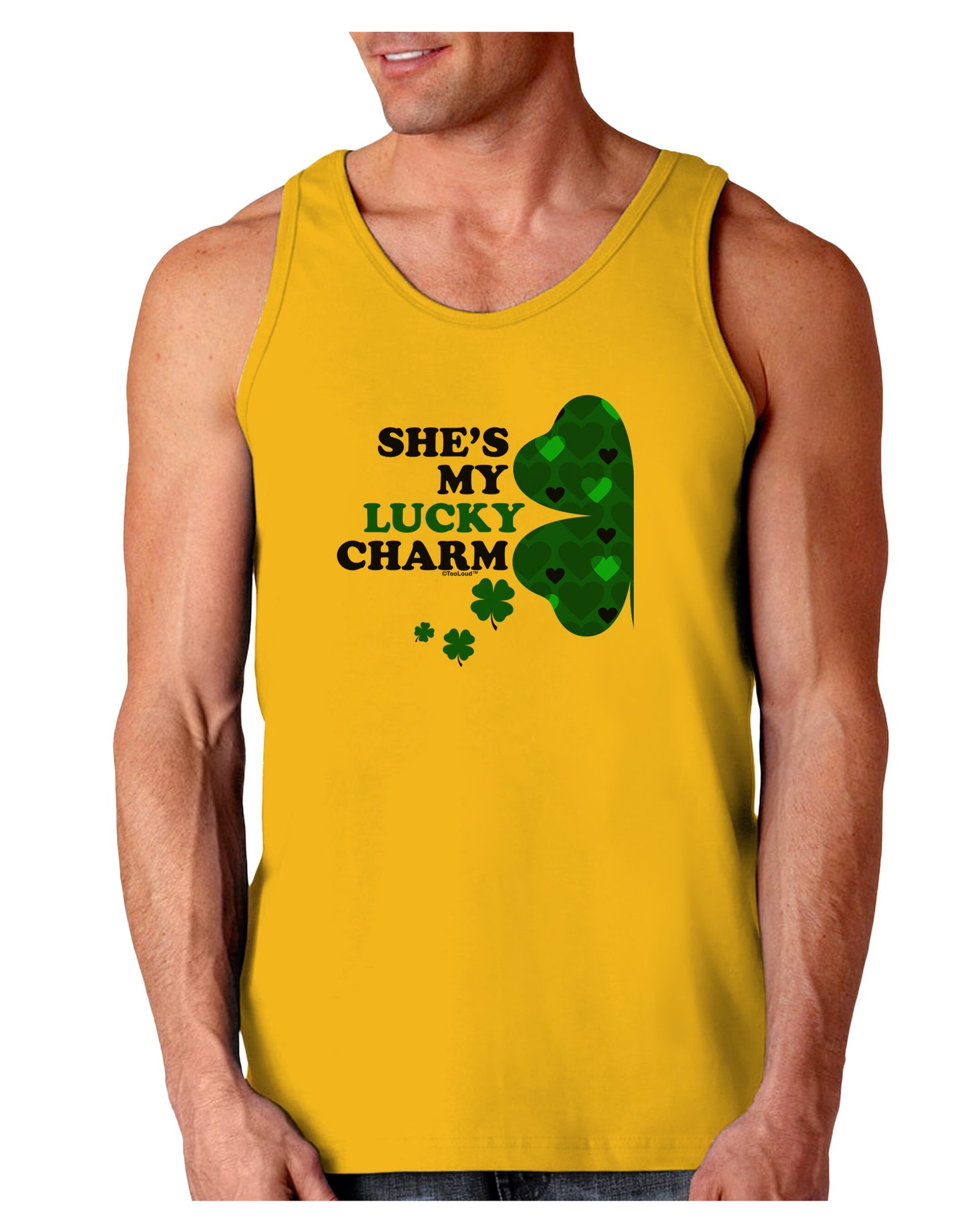 She's My Lucky Charm - Left Loose Tank Top-Loose Tank Top-TooLoud-Gold-Small-Davson Sales