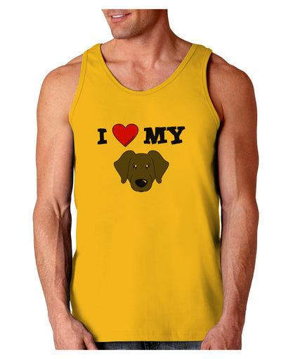 I Heart My - Cute Black Labrador Retriever Dog Loose Tank Top by TooLoud-Loose Tank Top-TooLoud-Gold-Small-Davson Sales