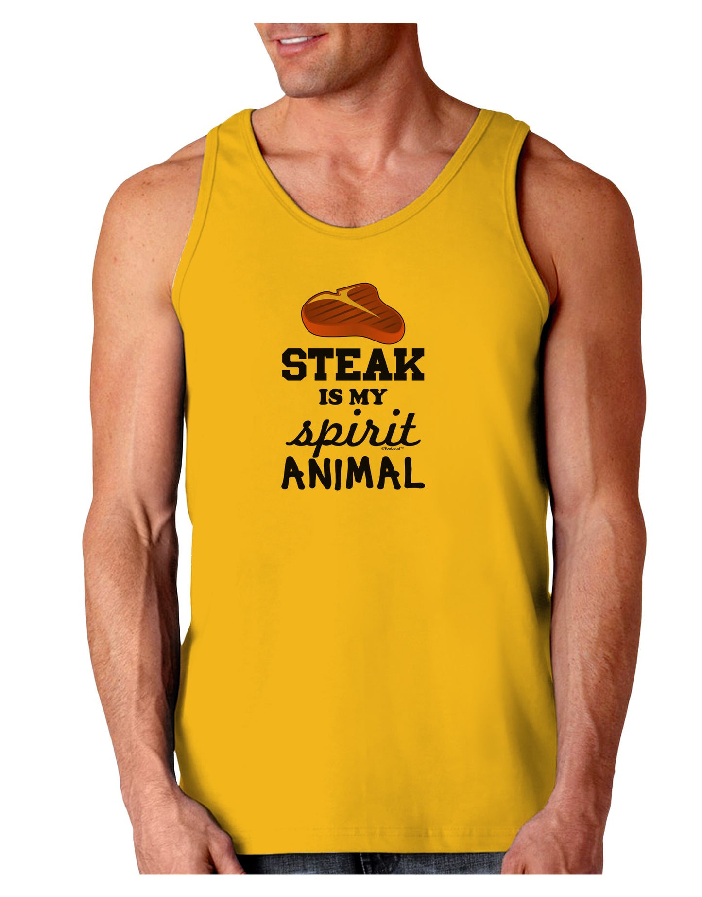 Steak Is My Spirit Animal Loose Tank Top-Loose Tank Top-TooLoud-Gold-Small-Davson Sales