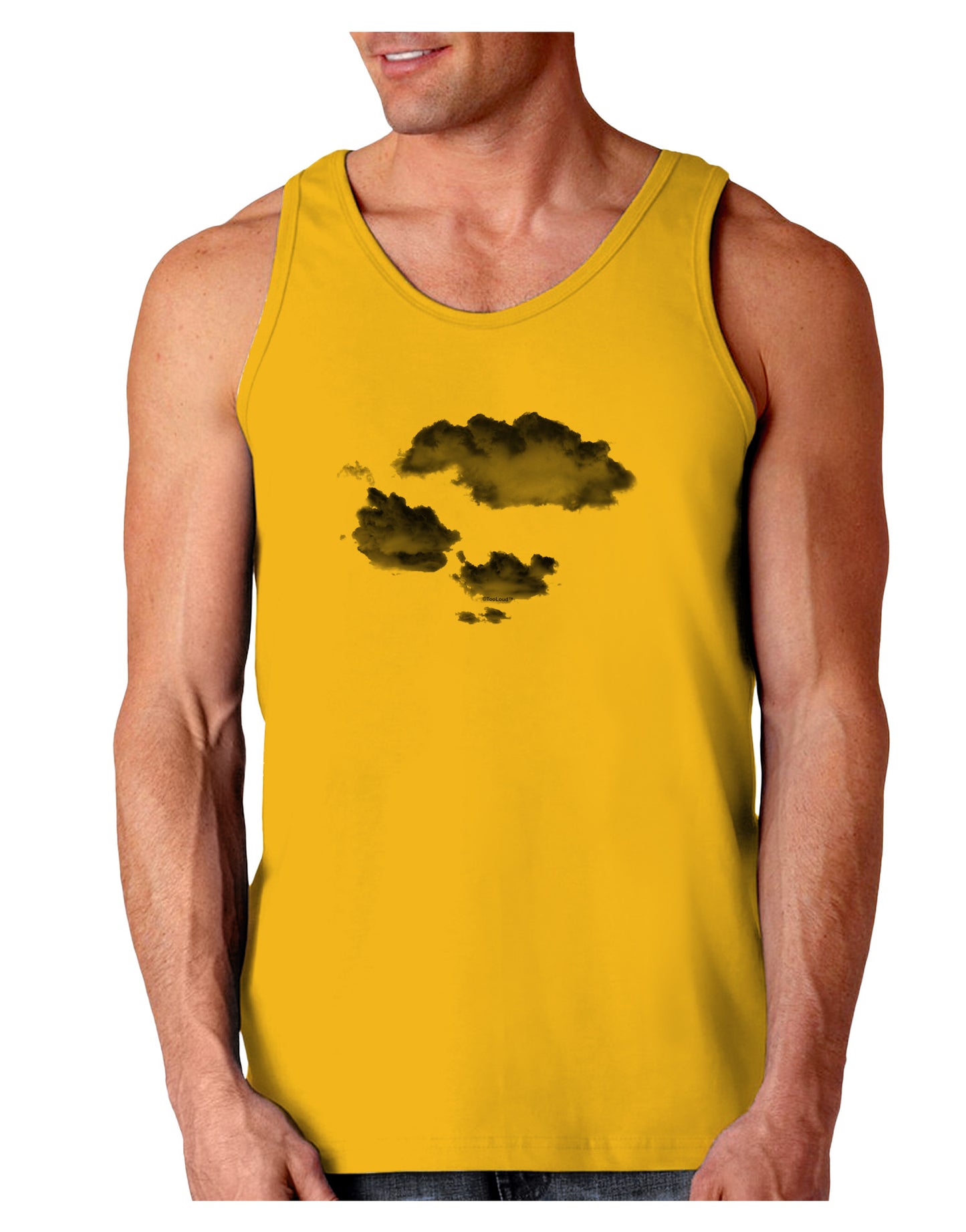 Inverted Puffy Clouds Loose Tank Top-Loose Tank Top-TooLoud-Gold-Small-Davson Sales