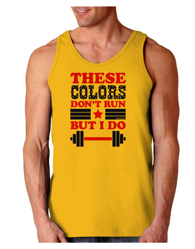 These Colors Don't Run But I Do - Patriotic Workout Loose Tank Top-Loose Tank Top-TooLoud-Gold-Small-Davson Sales