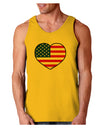 American Flag Heart Design Loose Tank Top by TooLoud-Loose Tank Top-TooLoud-Gold-Small-Davson Sales