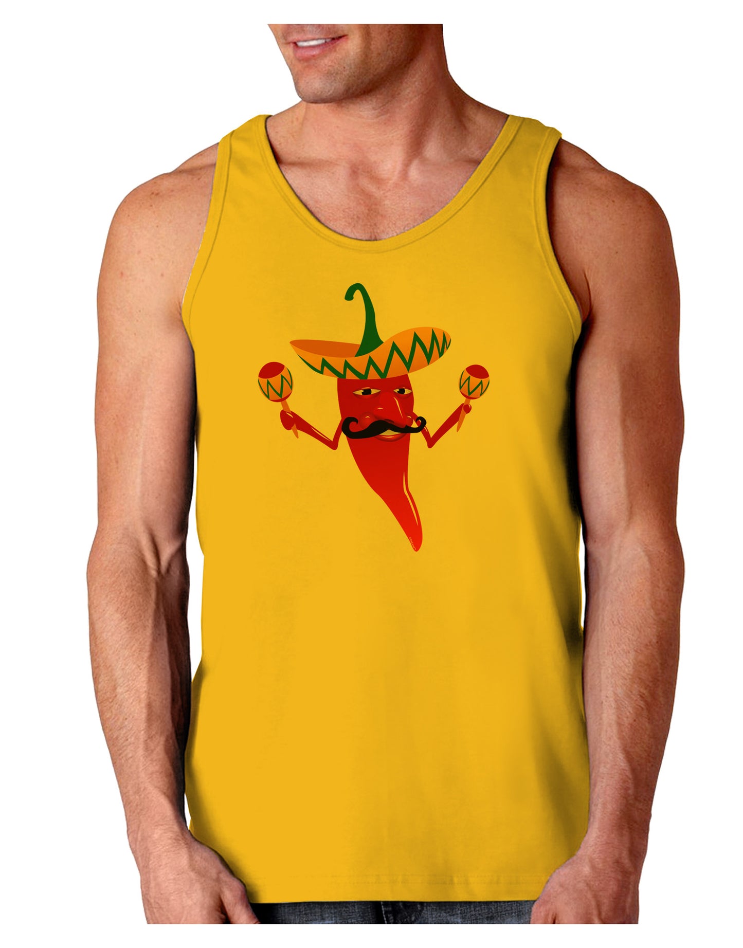 Red Hot Mexican Chili Pepper Loose Tank Top-Loose Tank Top-TooLoud-Gold-Small-Davson Sales