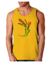 Tropical Feathers Loose Tank Top-Loose Tank Top-TooLoud-Gold-Small-Davson Sales