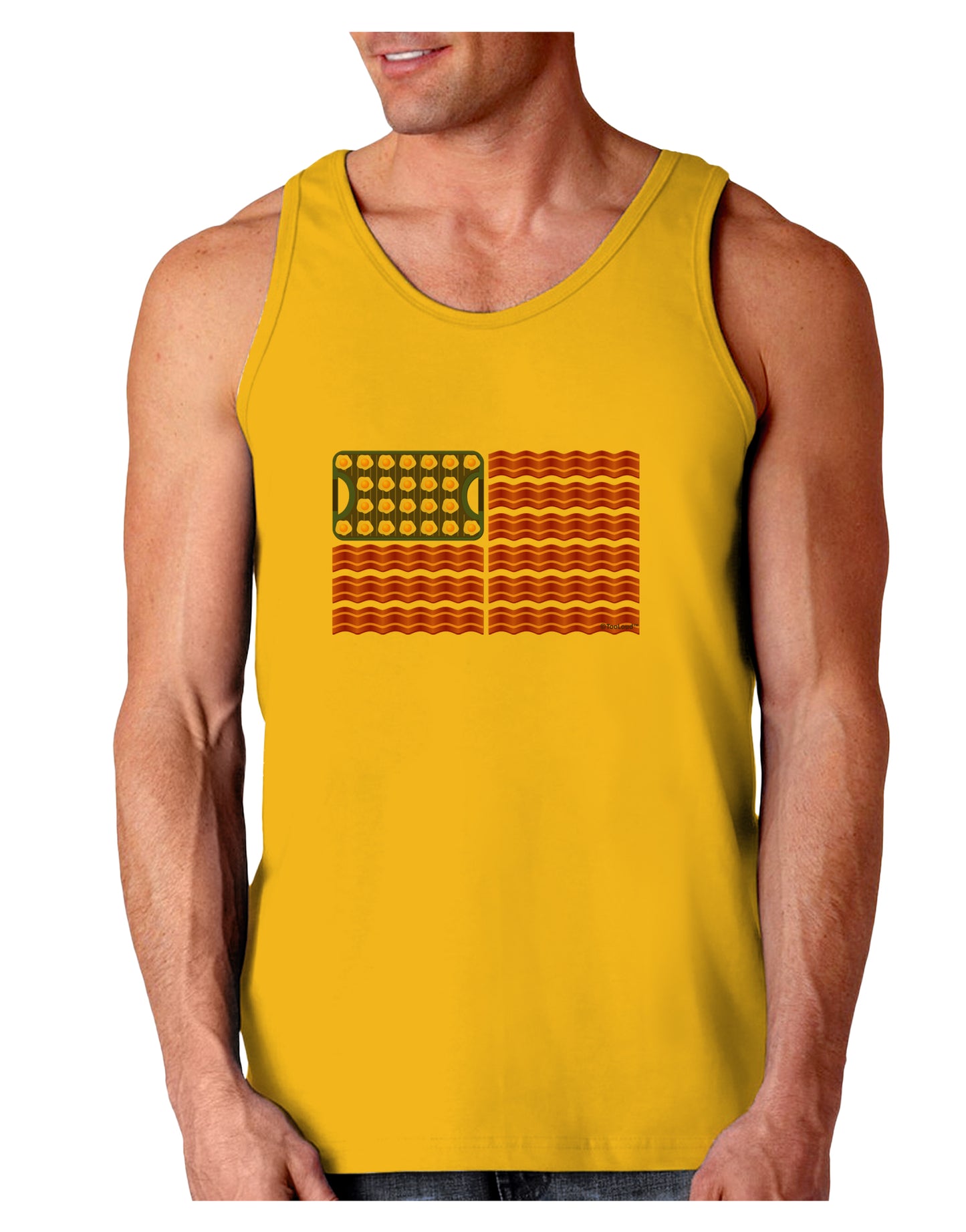 American Breakfast Flag - Bacon and Eggs Loose Tank Top-Loose Tank Top-TooLoud-Gold-Small-Davson Sales