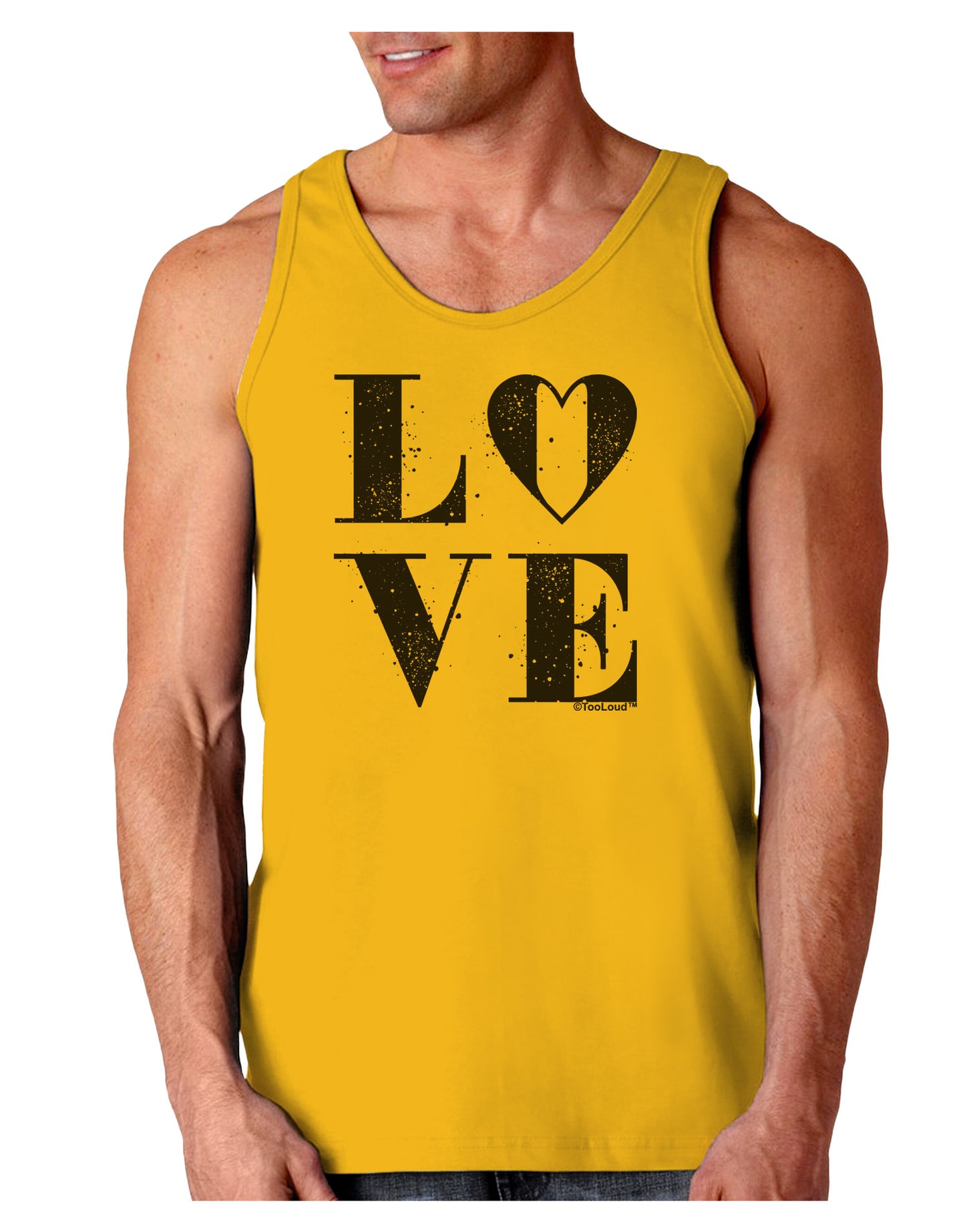 Love Splatter Loose Tank Top-Loose Tank Top-TooLoud-Gold-Small-Davson Sales