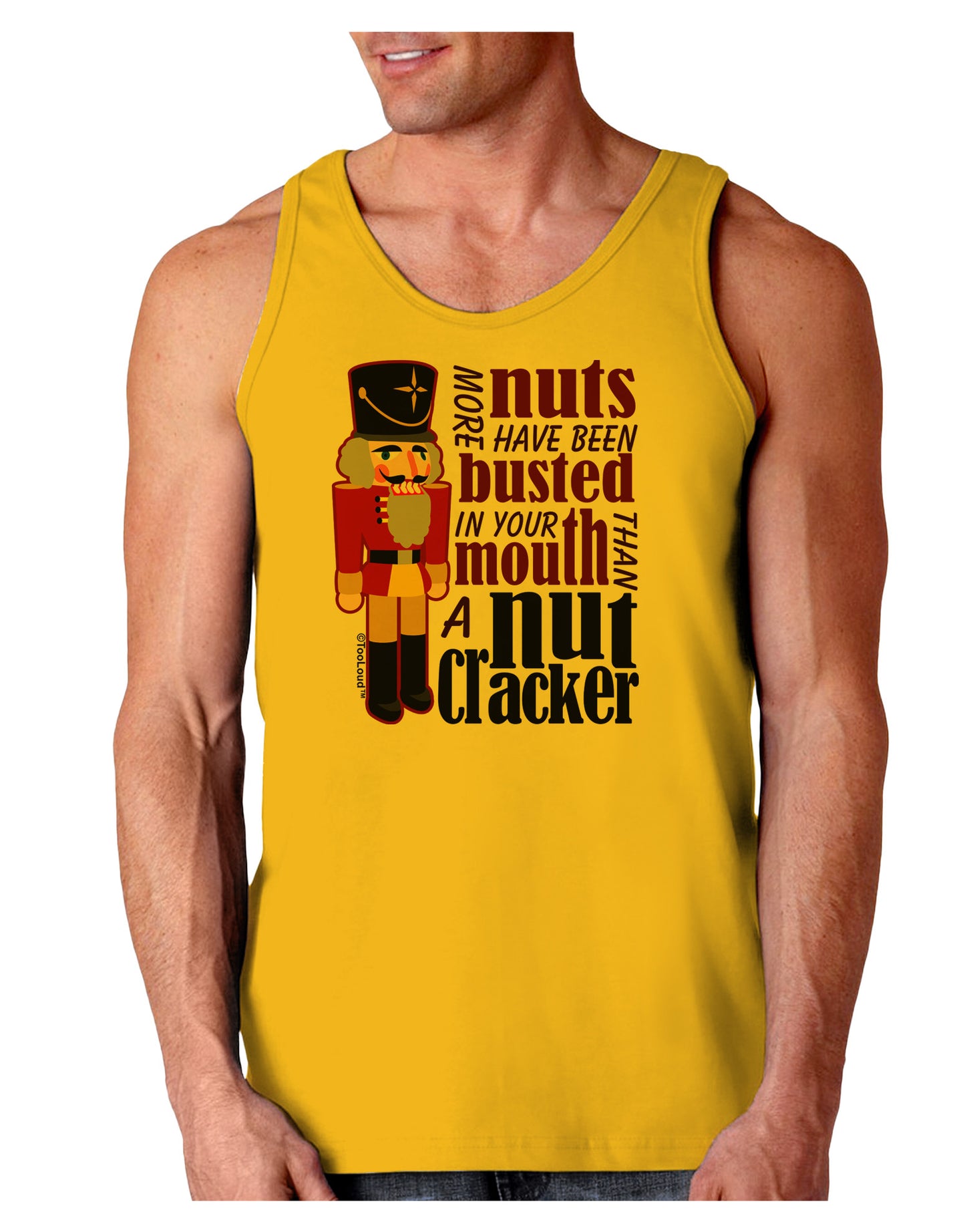 More Nuts Busted - Your Mouth Loose Tank Top by-Loose Tank Top-TooLoud-Gold-Small-Davson Sales