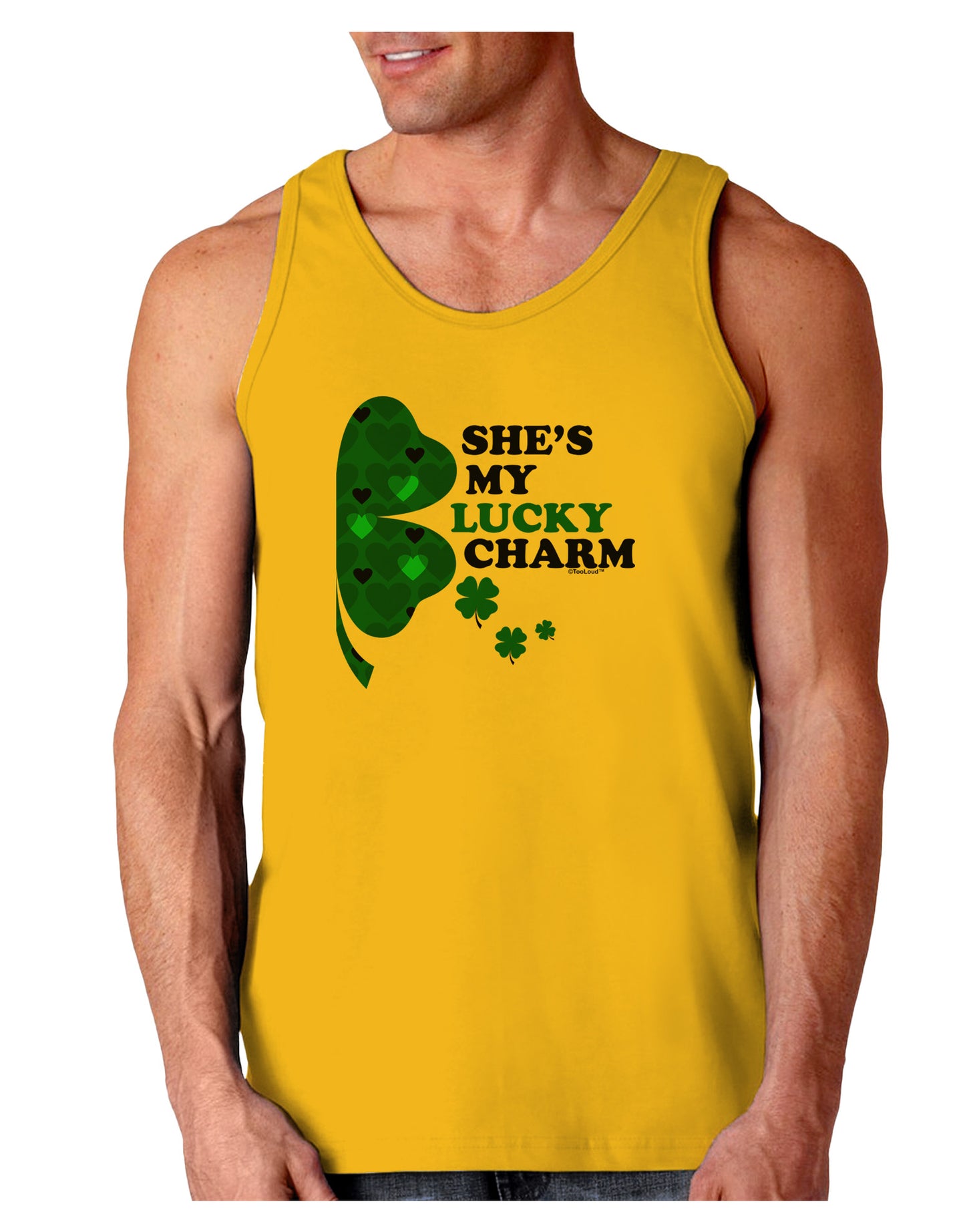 She's My Lucky Charm - Right Loose Tank Top-Loose Tank Top-TooLoud-Gold-Small-Davson Sales