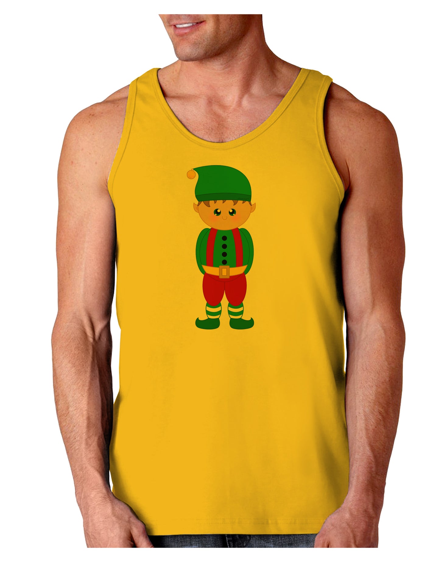 Cute Christmas Elf Boy Loose Tank Top-Loose Tank Top-TooLoud-Gold-Small-Davson Sales