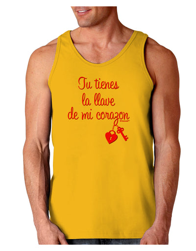 Tu Tienes La Llave De Mi Corazon Loose Tank Top by TooLoud-Loose Tank Top-TooLoud-Gold-Small-Davson Sales