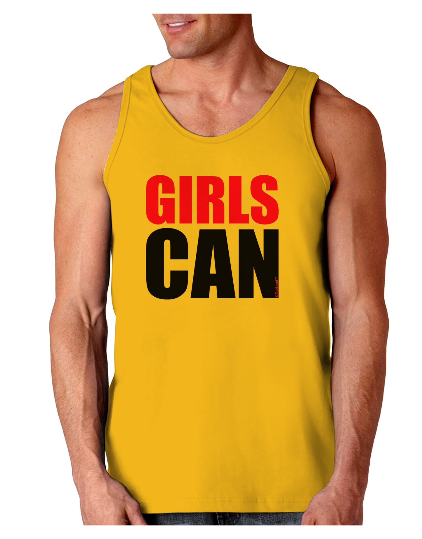 Girls Can Loose Tank Top by TooLoud-Loose Tank Top-TooLoud-Gold-Small-Davson Sales