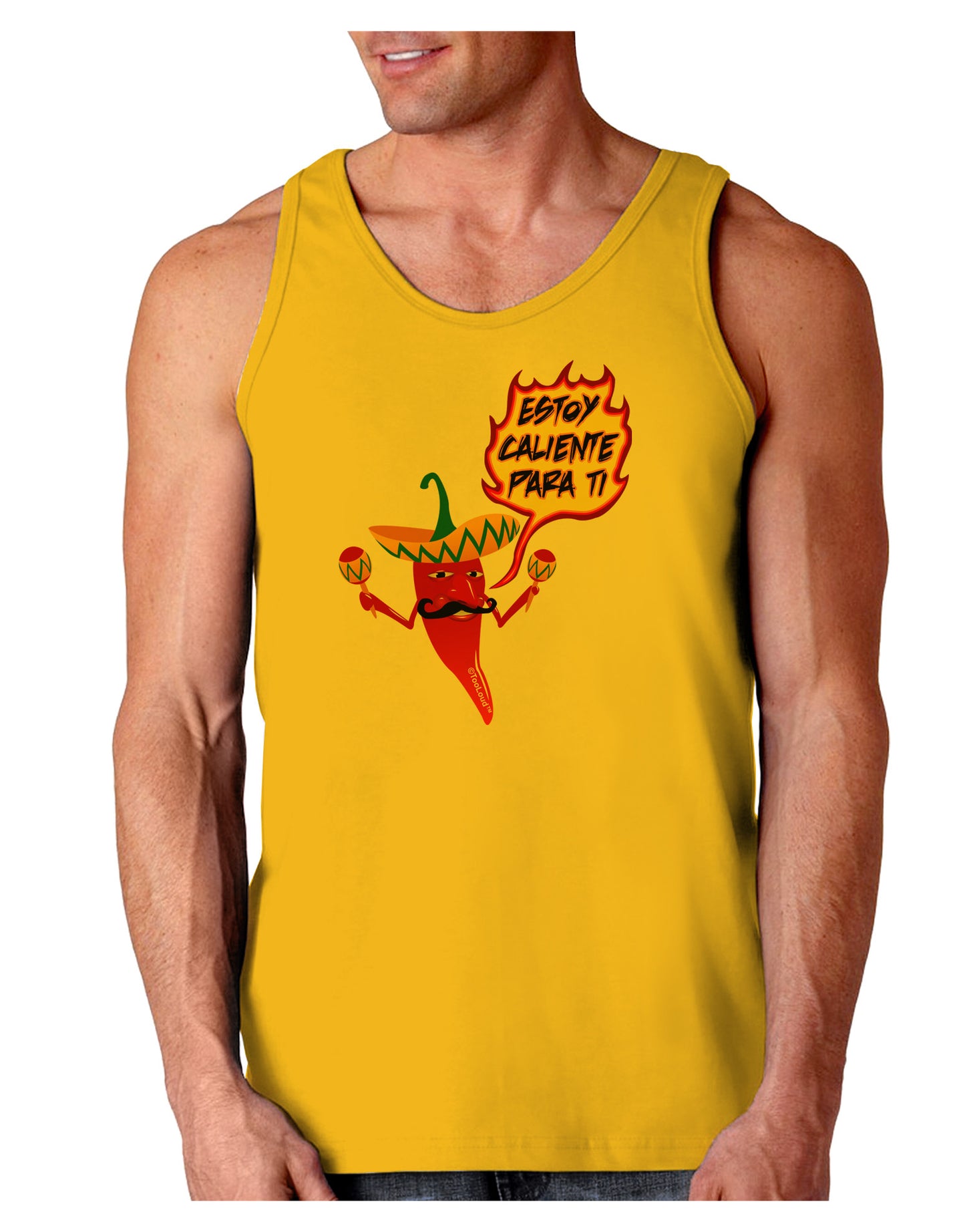 Estoy Caliente Para Ti Loose Tank Top-Loose Tank Top-TooLoud-Gold-Small-Davson Sales