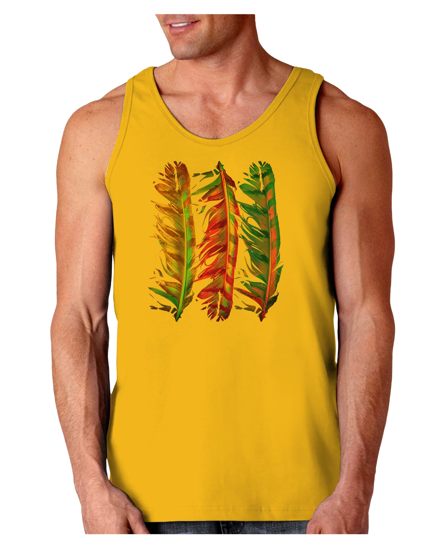 Magic Feathers Loose Tank Top-Loose Tank Top-TooLoud-Gold-Small-Davson Sales