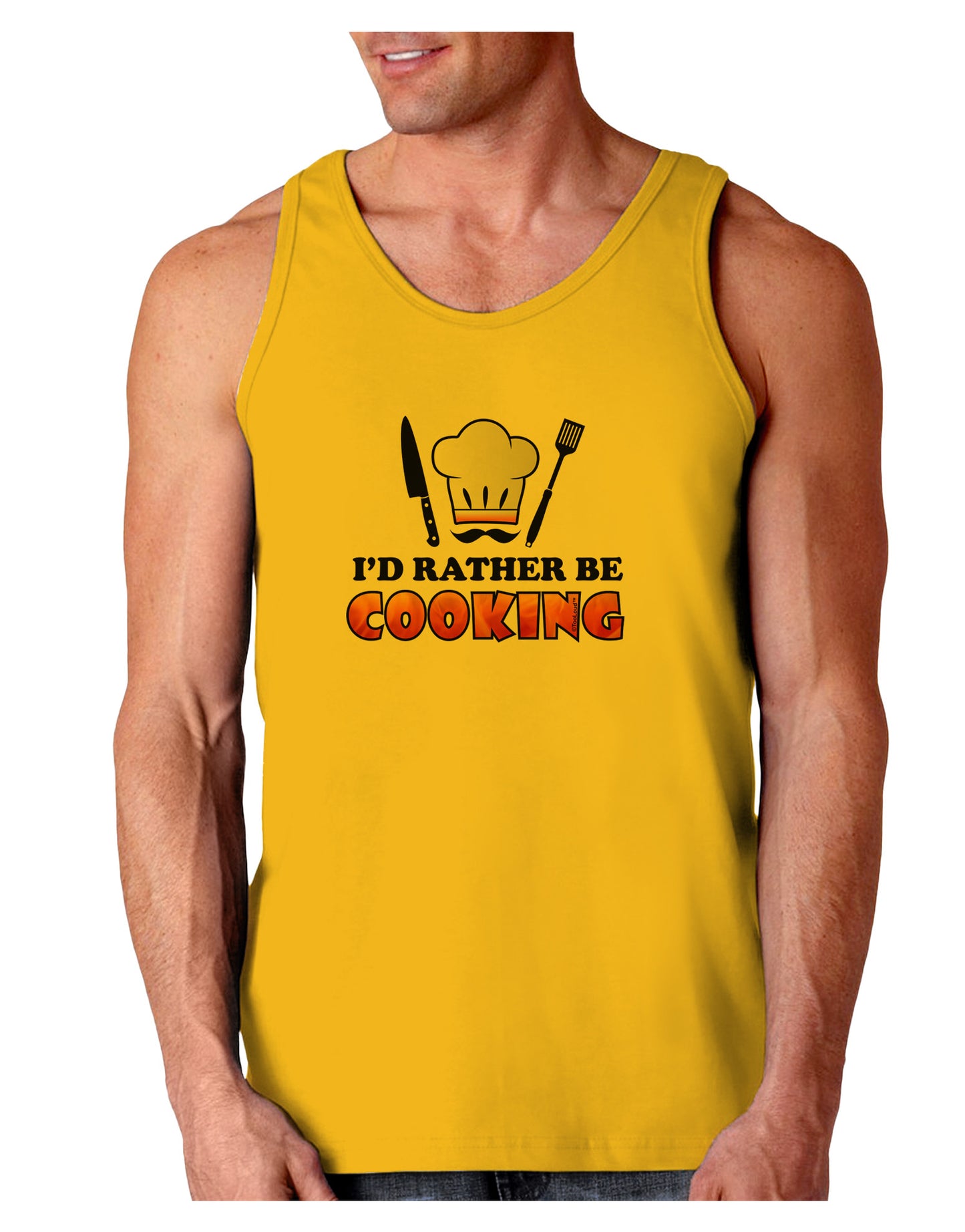 I'd Rather Be Cooking Loose Tank Top-Loose Tank Top-TooLoud-Gold-Small-Davson Sales