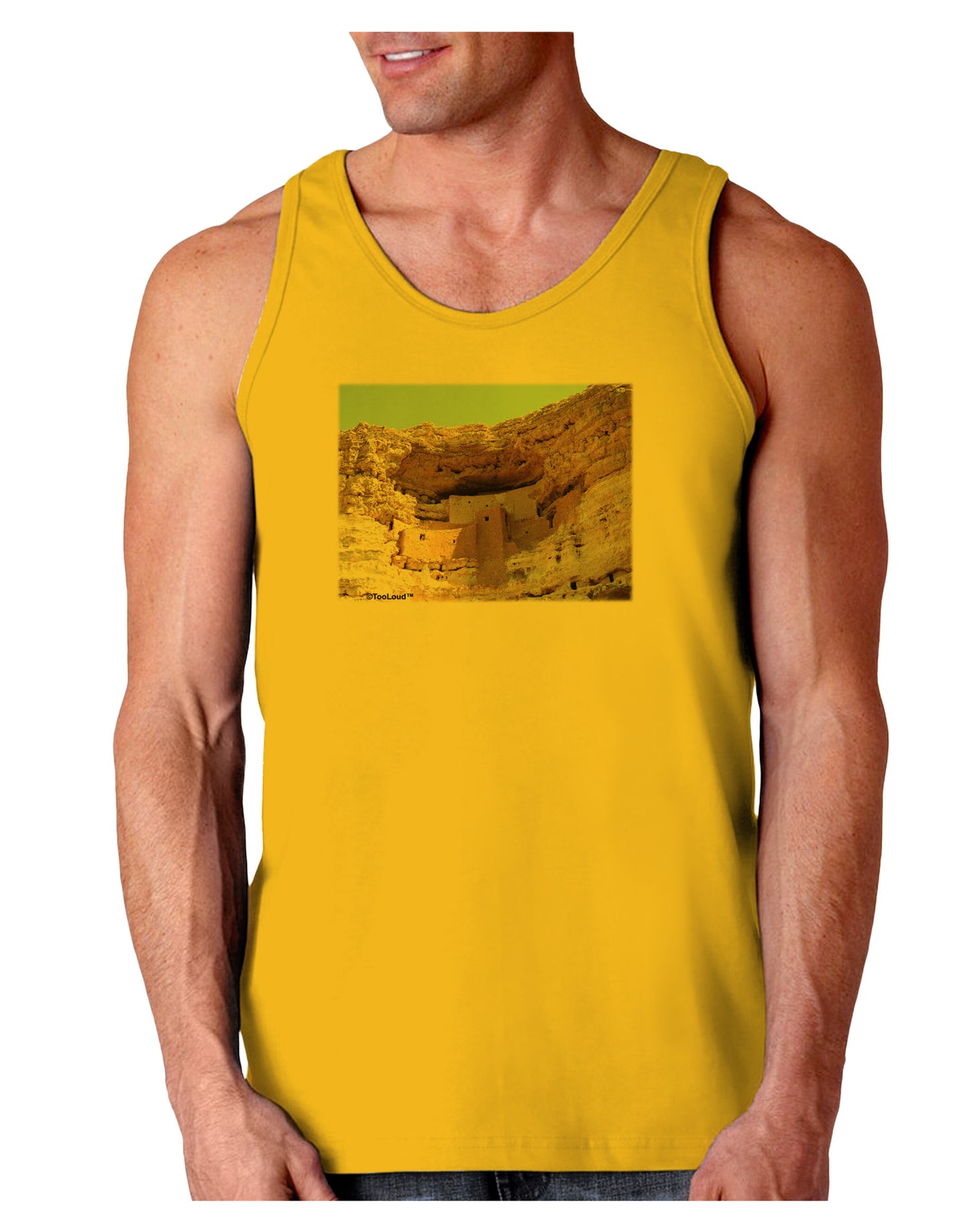 Montezuma Castle Arizona Loose Tank Top-Loose Tank Top-TooLoud-Gold-Small-Davson Sales