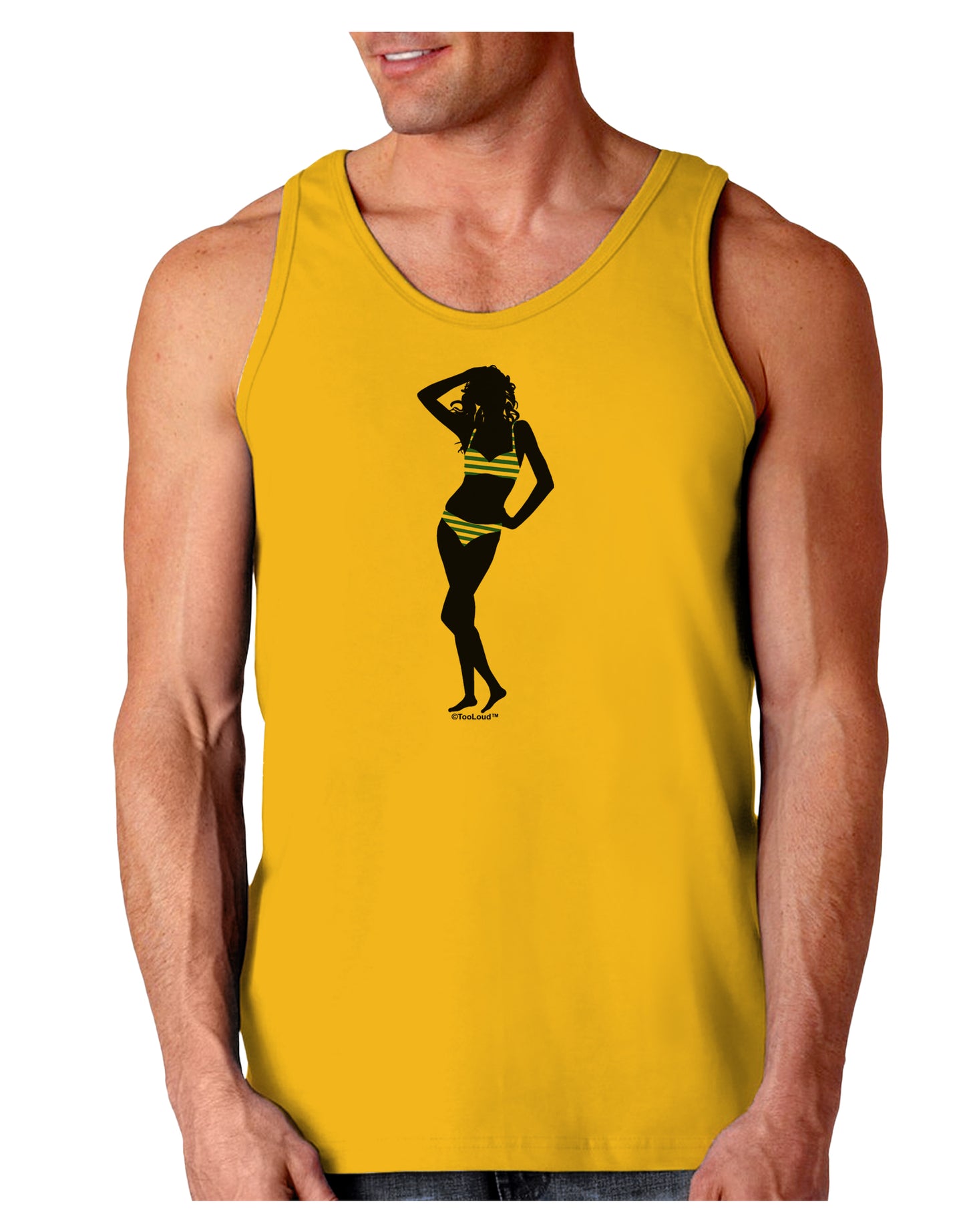 Stripes Bikini Shadow Loose Tank Top by TooLoud-Loose Tank Top-TooLoud-Gold-Small-Davson Sales