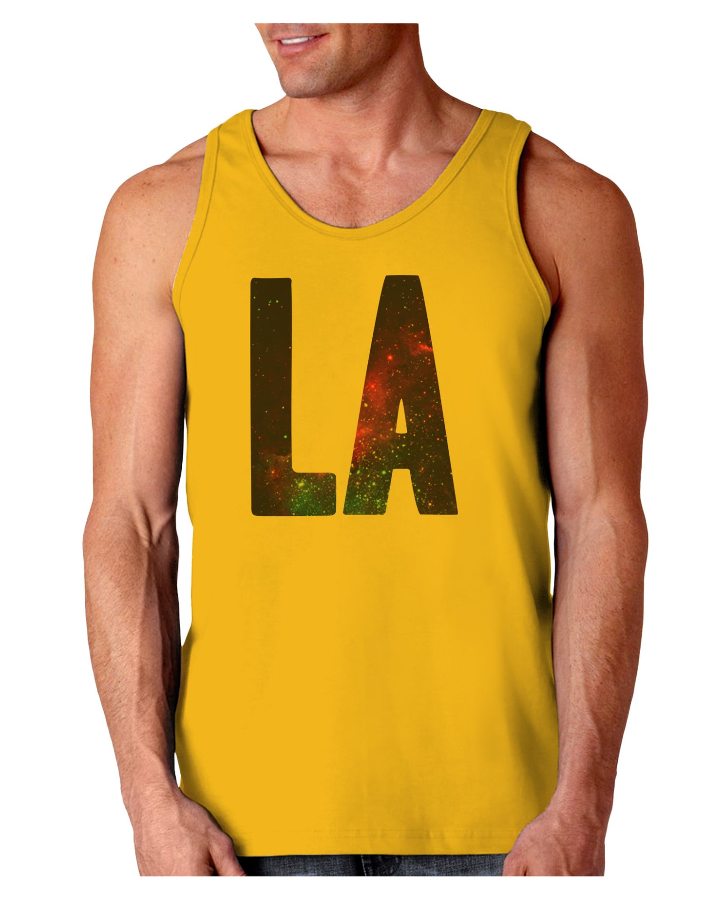 LA Outer Space Desgin Loose Tank Top-Loose Tank Top-TooLoud-Gold-Small-Davson Sales