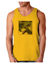 TooLoud White Wolf Face Loose Tank Top-Loose Tank Top-TooLoud-Gold-Small-Davson Sales