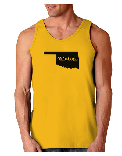 Oklahoma - United States Shape Loose Tank Top by TooLoud-Loose Tank Top-TooLoud-Gold-Small-Davson Sales