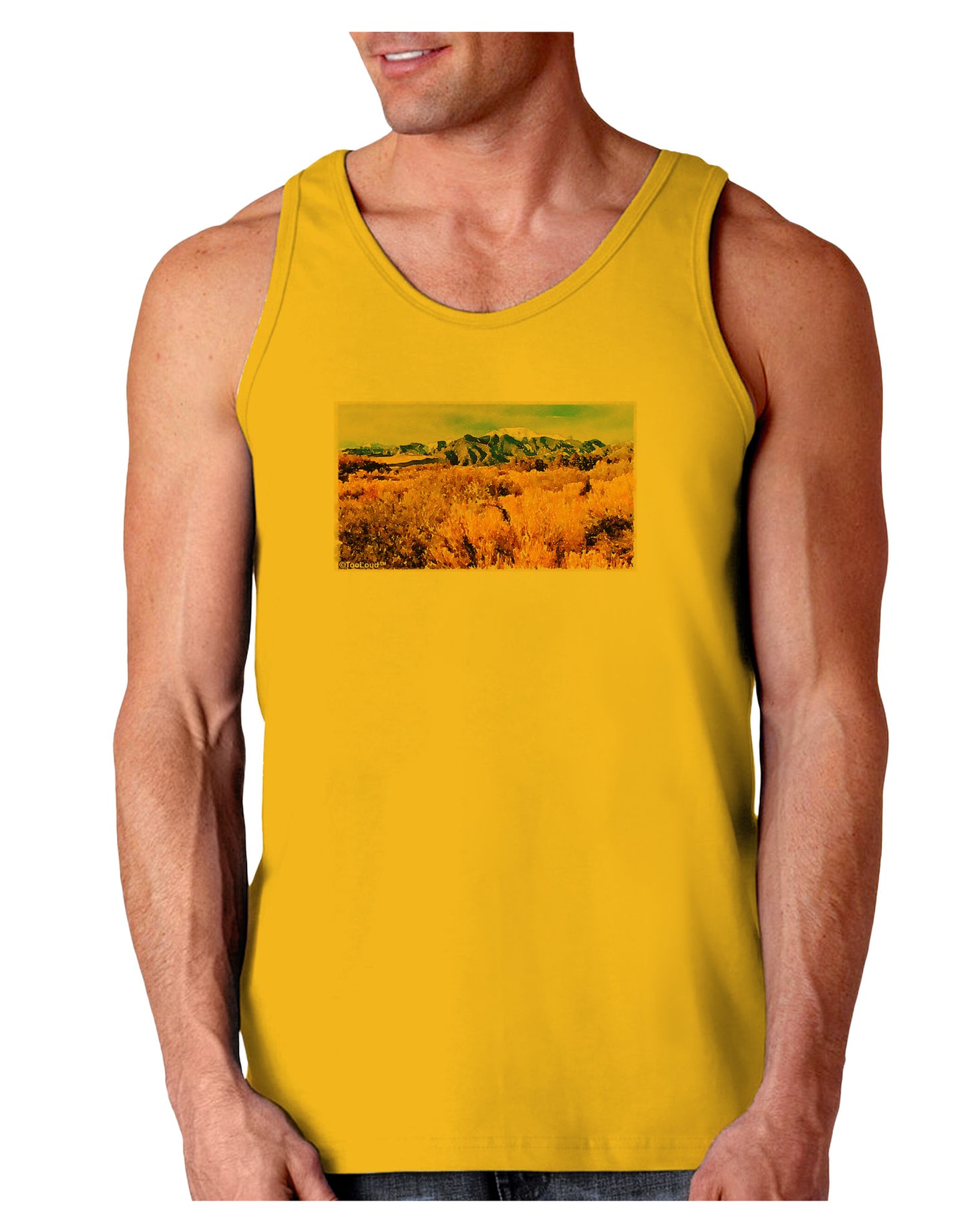 Mountain Forest Park Watercolor Loose Tank Top-Loose Tank Top-TooLoud-Gold-Small-Davson Sales