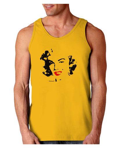 Marilyn Monroe Cutout Design Red Lips Loose Tank Top by TooLoud-Loose Tank Top-TooLoud-Gold-Small-Davson Sales