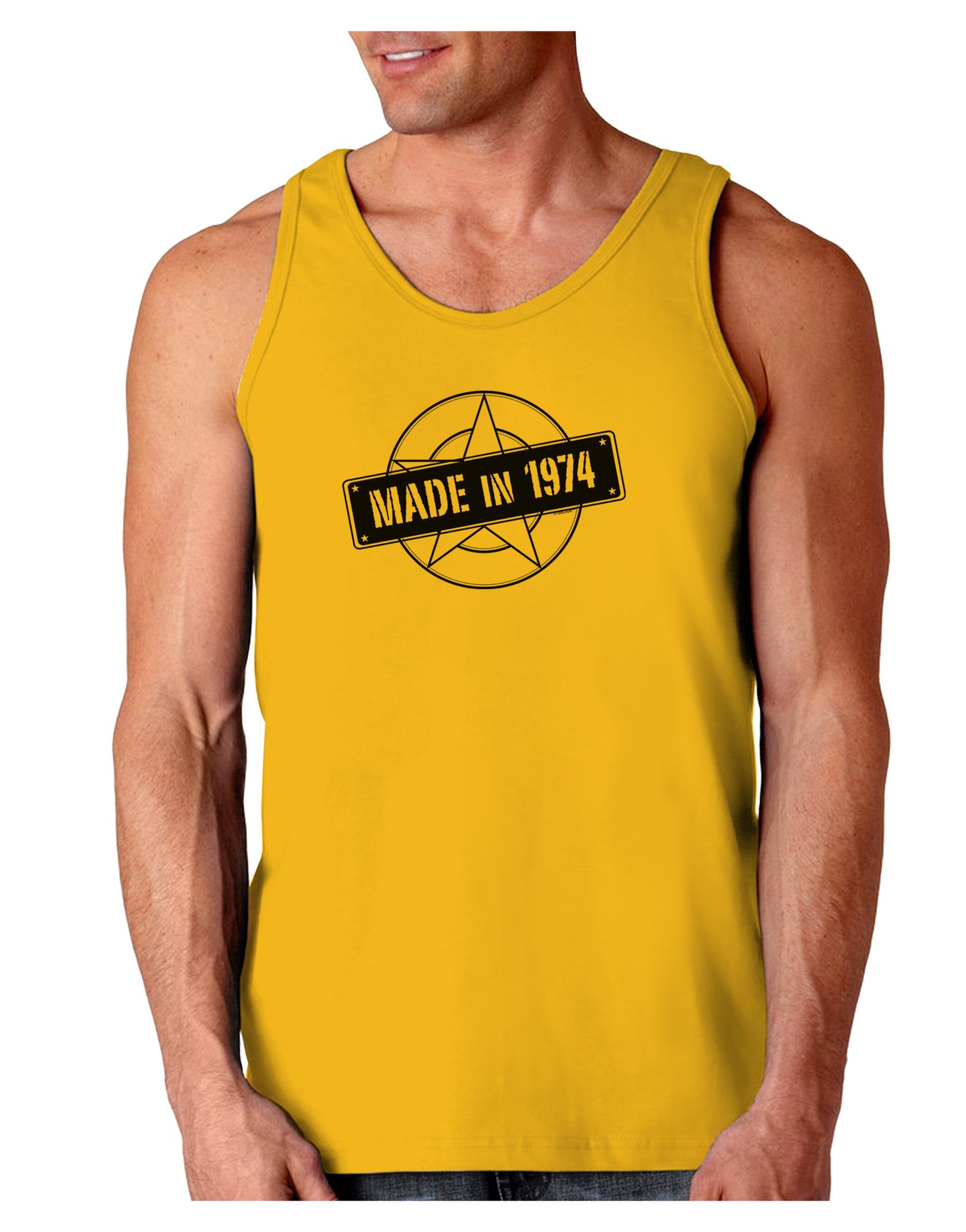 Made In Birth Year 1974 Loose Tank Top-Loose Tank Top-TooLoud-Gold-Small-Davson Sales