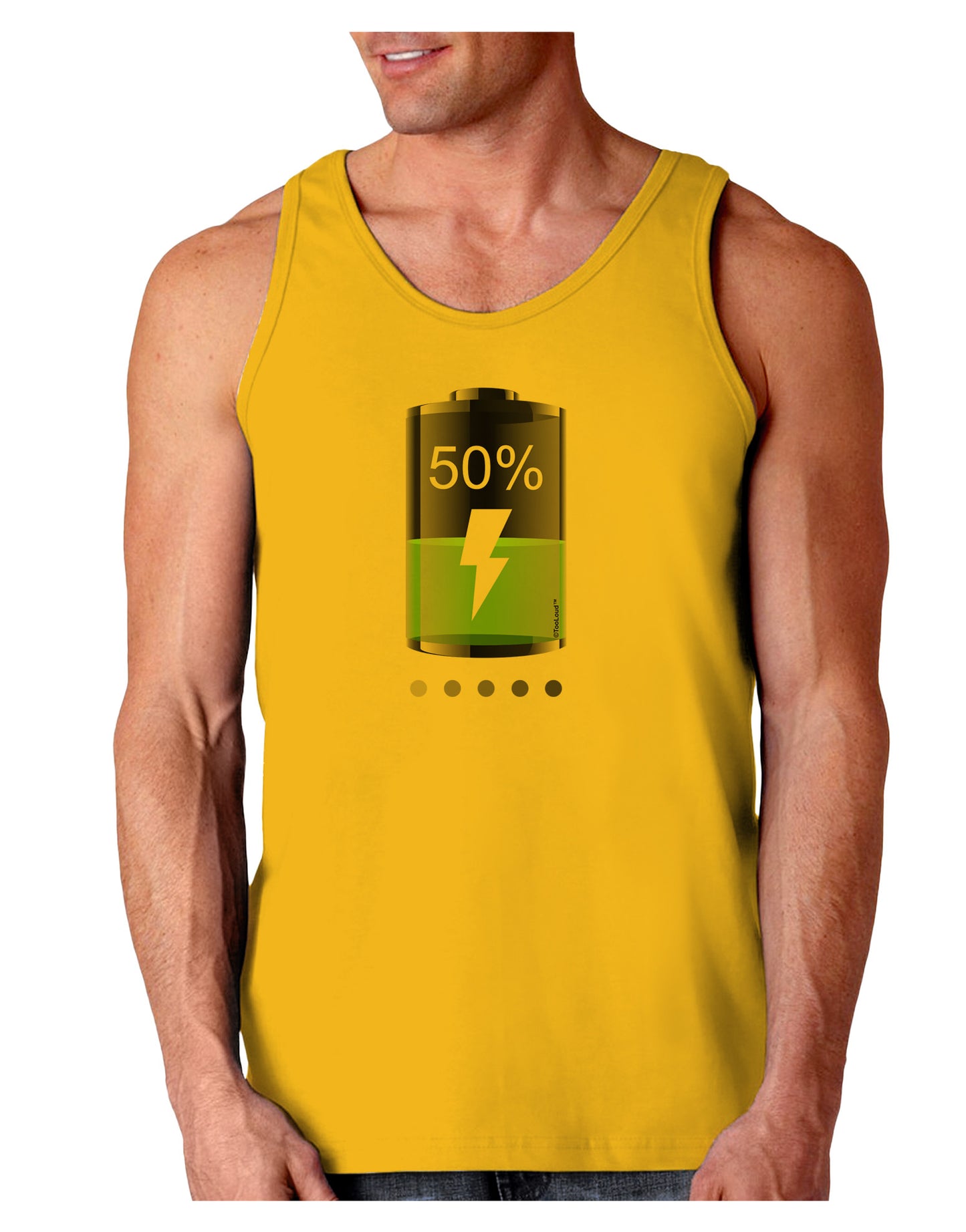 Half Energy 50 Percent Loose Tank Top-Loose Tank Top-TooLoud-Gold-Small-Davson Sales