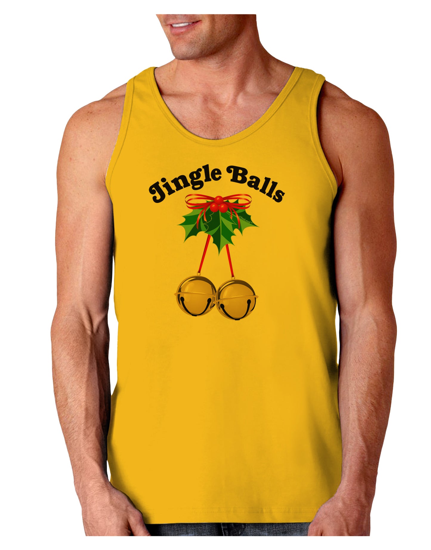 Jingle Balls with Text Loose Tank Top-Loose Tank Top-TooLoud-Gold-Small-Davson Sales