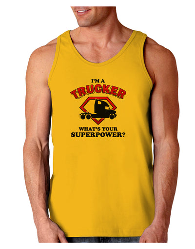 Trucker - Superpower Loose Tank Top-Loose Tank Top-TooLoud-Gold-Small-Davson Sales