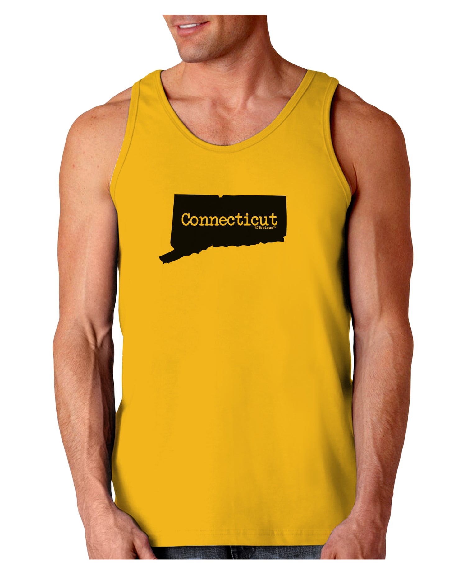 Connecticut - United States Shape Loose Tank Top by TooLoud-Loose Tank Top-TooLoud-Gold-Small-Davson Sales