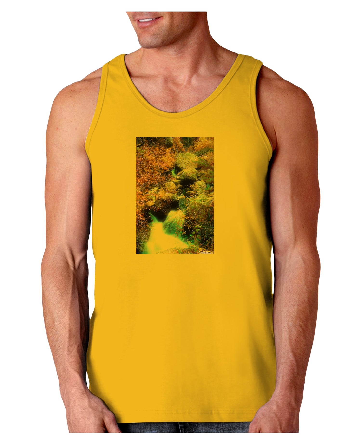 Rockies Waterfall Loose Tank Top-Loose Tank Top-TooLoud-Gold-Small-Davson Sales