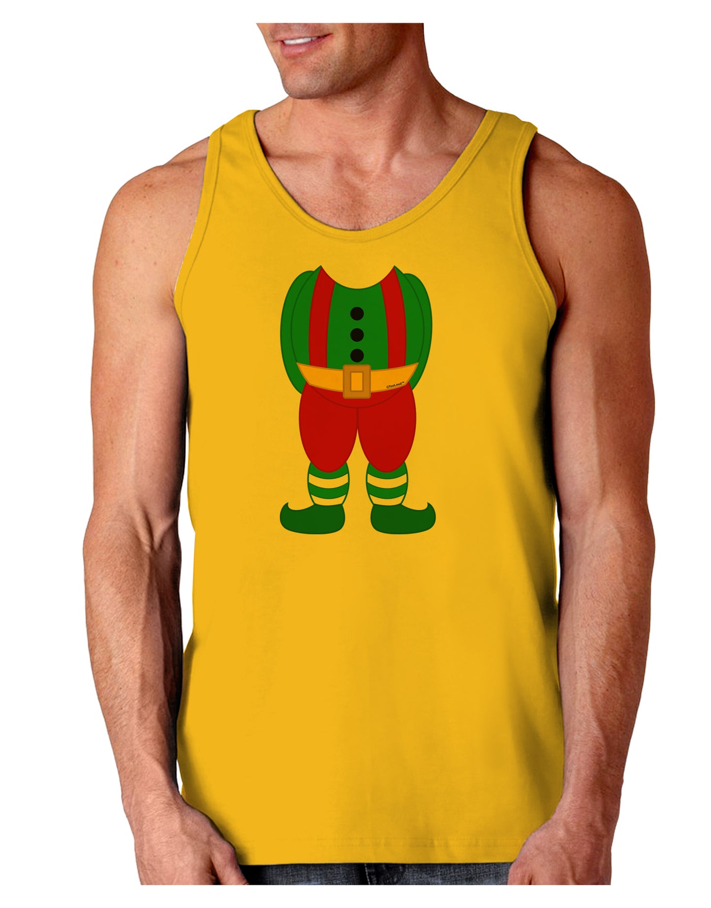 Christmas Elf Boy Character Body Loose Tank Top-Loose Tank Top-TooLoud-Gold-Small-Davson Sales